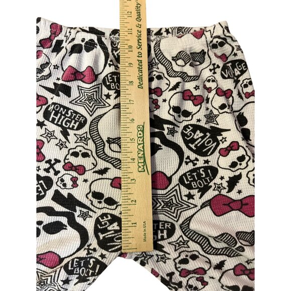 Monster High Thermal Base Layer Girls 12 Used 2 Piece Cotton Blend Fall Winter - Picture 10 of 16